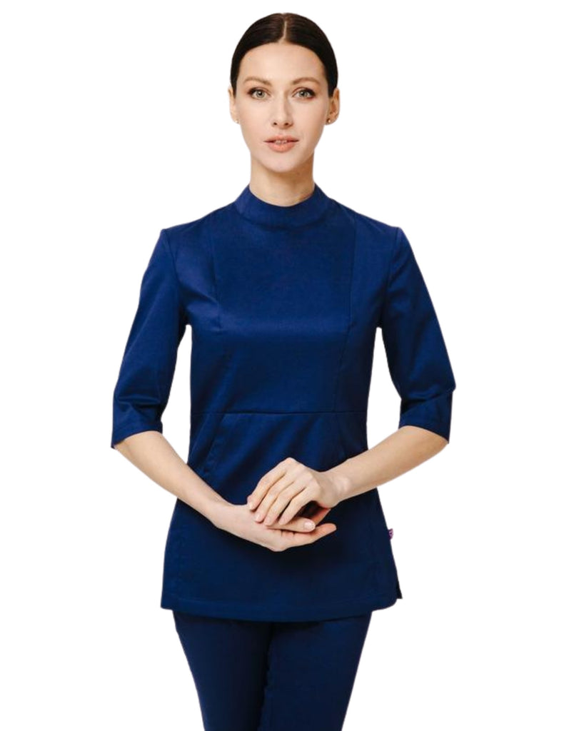 Treat in Style High Neck Top Blue - LK111-0200-2-50 by scrub-supply.com