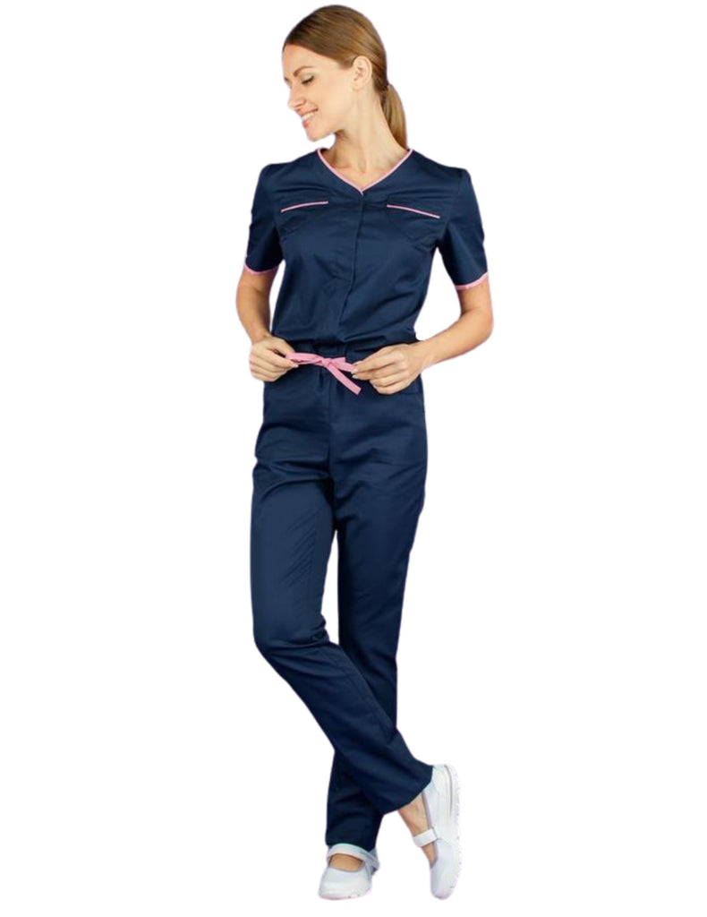 Treat in Style Jumpsuit Blue - LK407-0209-1-48 by scrub-supply.com