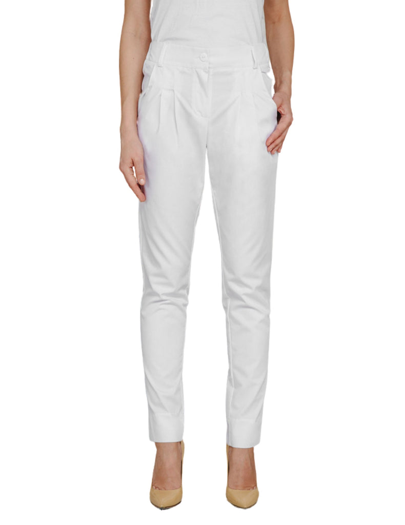 Treat in Style Cropped Pants White - LK311-0100-0-50 by scrub-supply.com