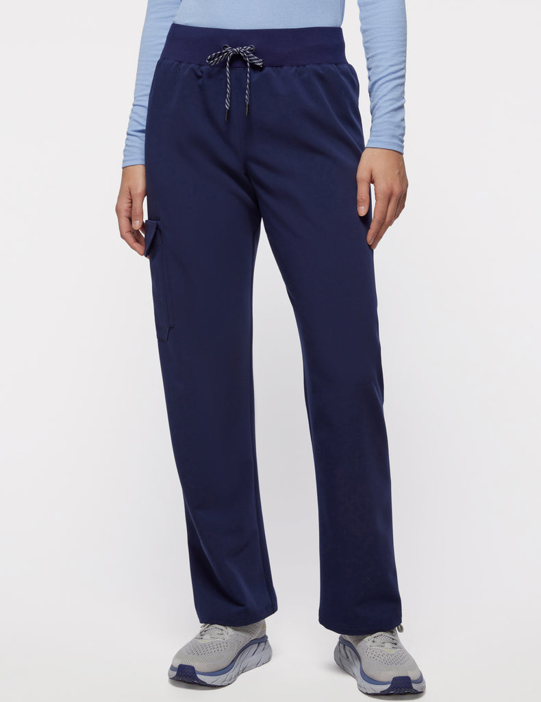 Jaanuu Women's 4-Pocket Relaxed Essential Pant Navy - J95165-NAVW-XL by scrub-supply.com