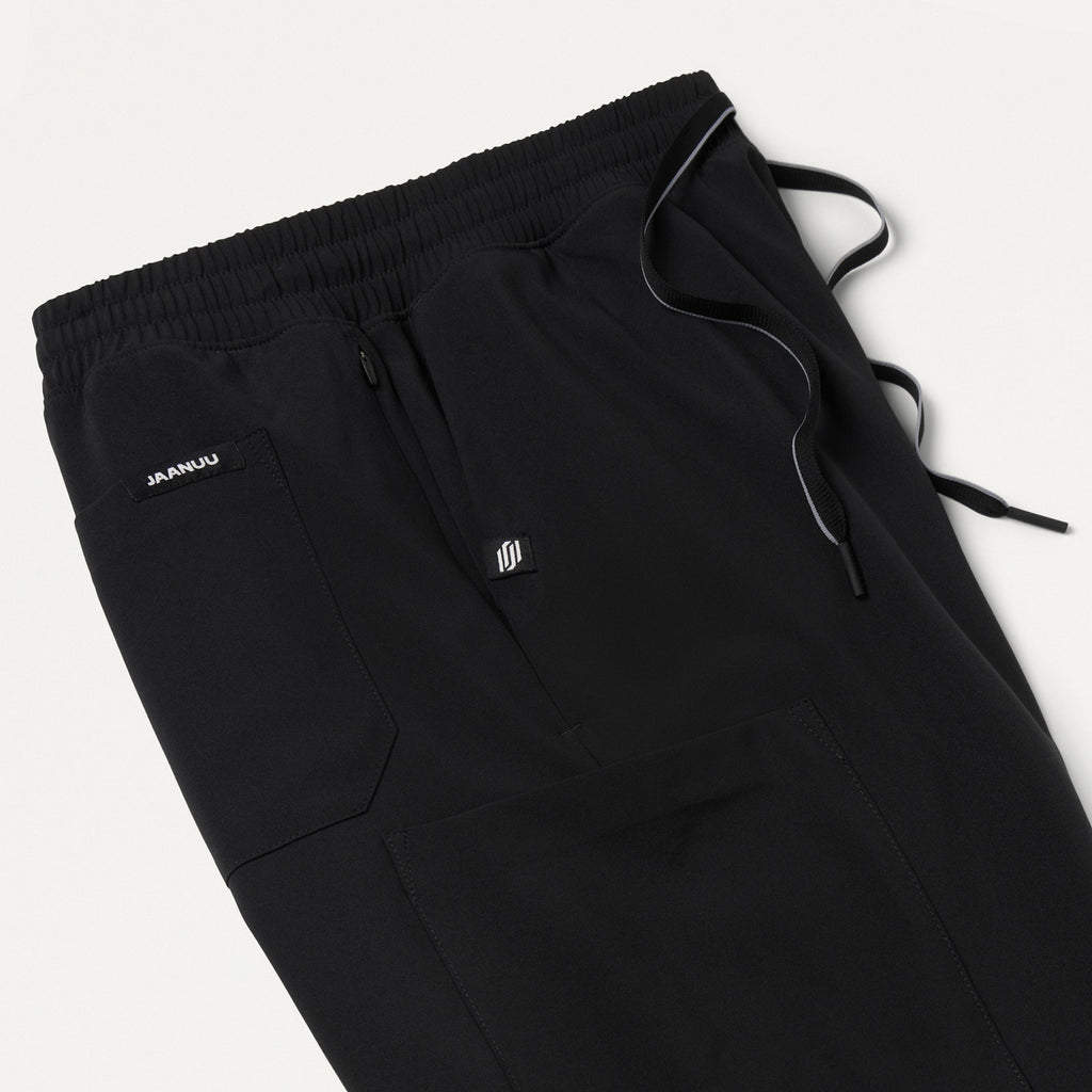 Jaanuu Powell Classic Scrub Jogger Black -  by scrub-supply.com