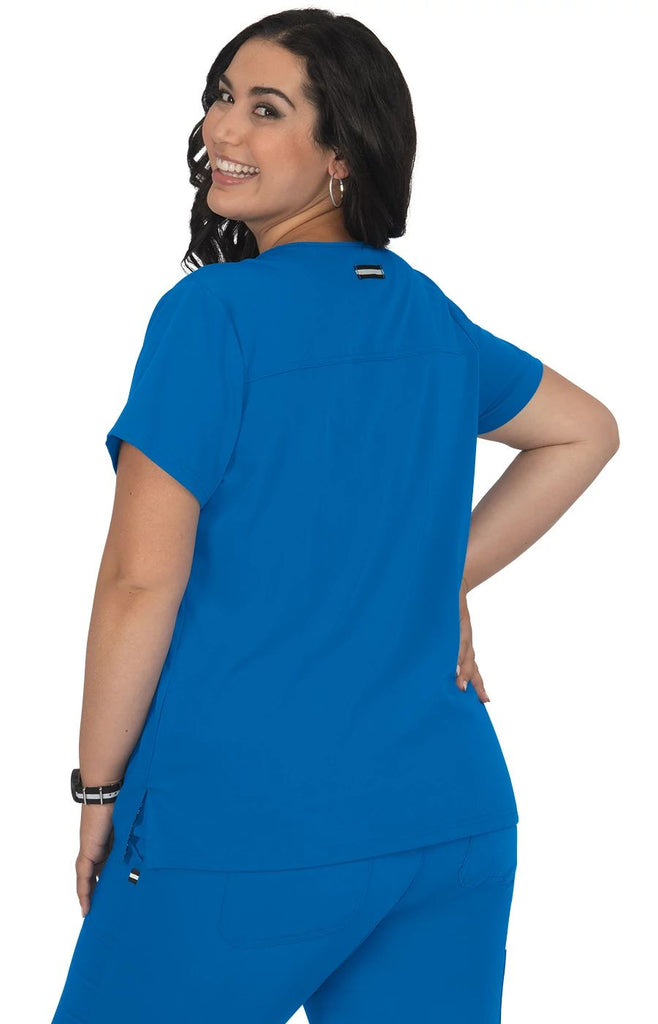 Koi Hustle and Heart Top - Plussize White -  by scrub-supply.com