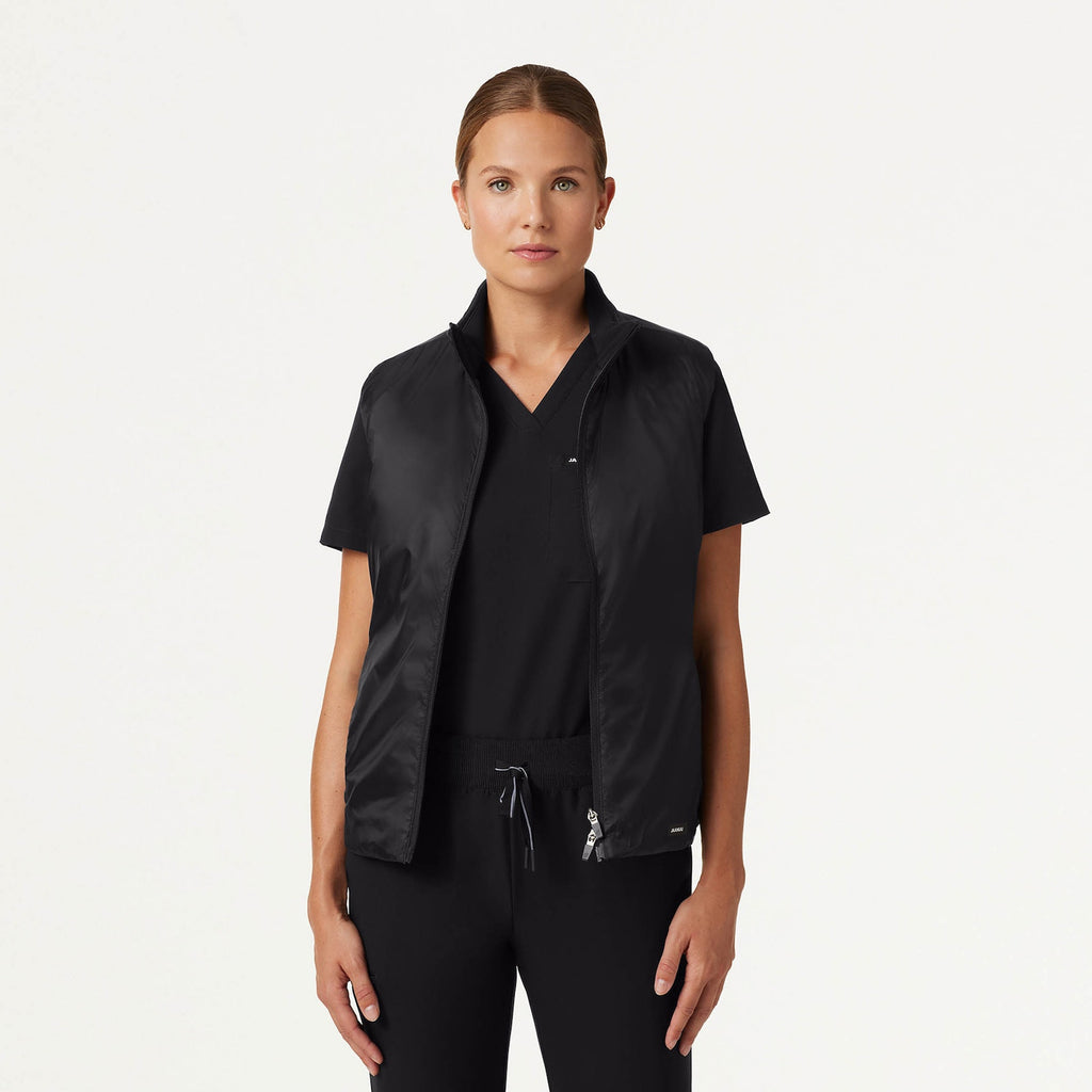 Jaanuu Phantom Slim Insulated Vest Black - W60004E-BLK-3X by scrub-supply.com