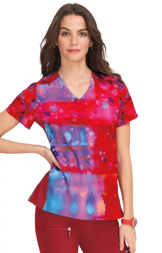 Koi Reform Placement Top Vibrant Watercolor - 370PLM-VWC-3X by scrub-supply.com