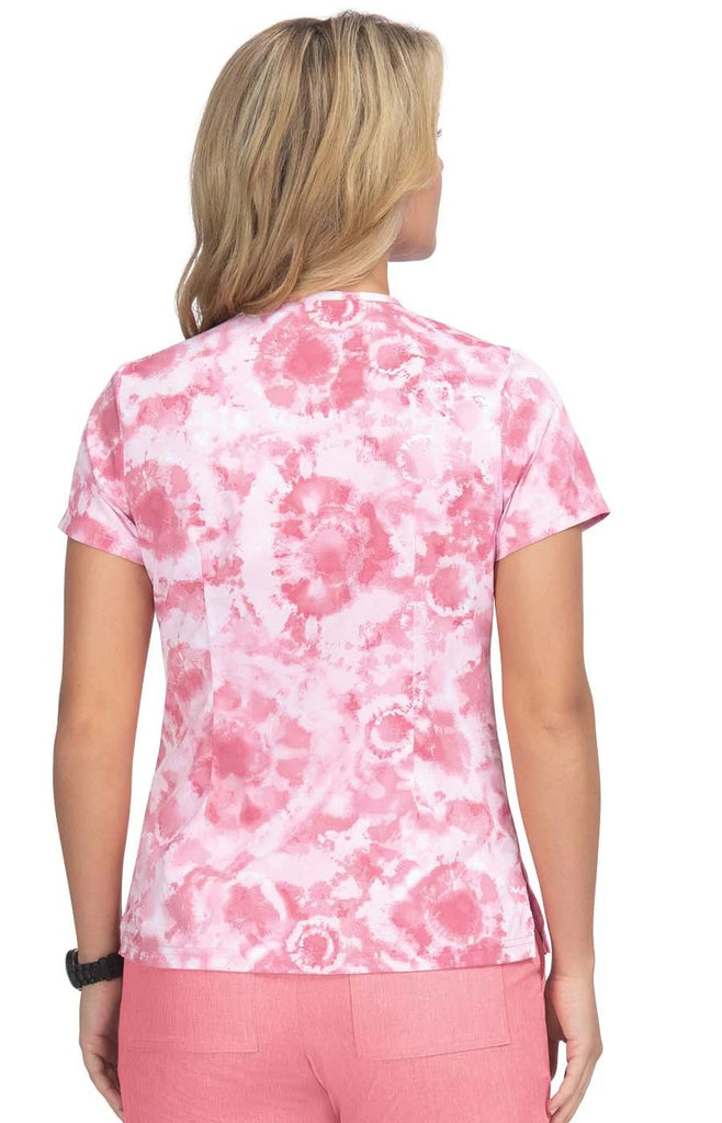 Koi Leslie Top - Plussize Dreamscape Pink -  by scrub-supply.com