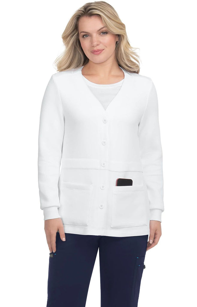 Koi Clarissa Sweater White - 462-01-3X by scrub-supply.com