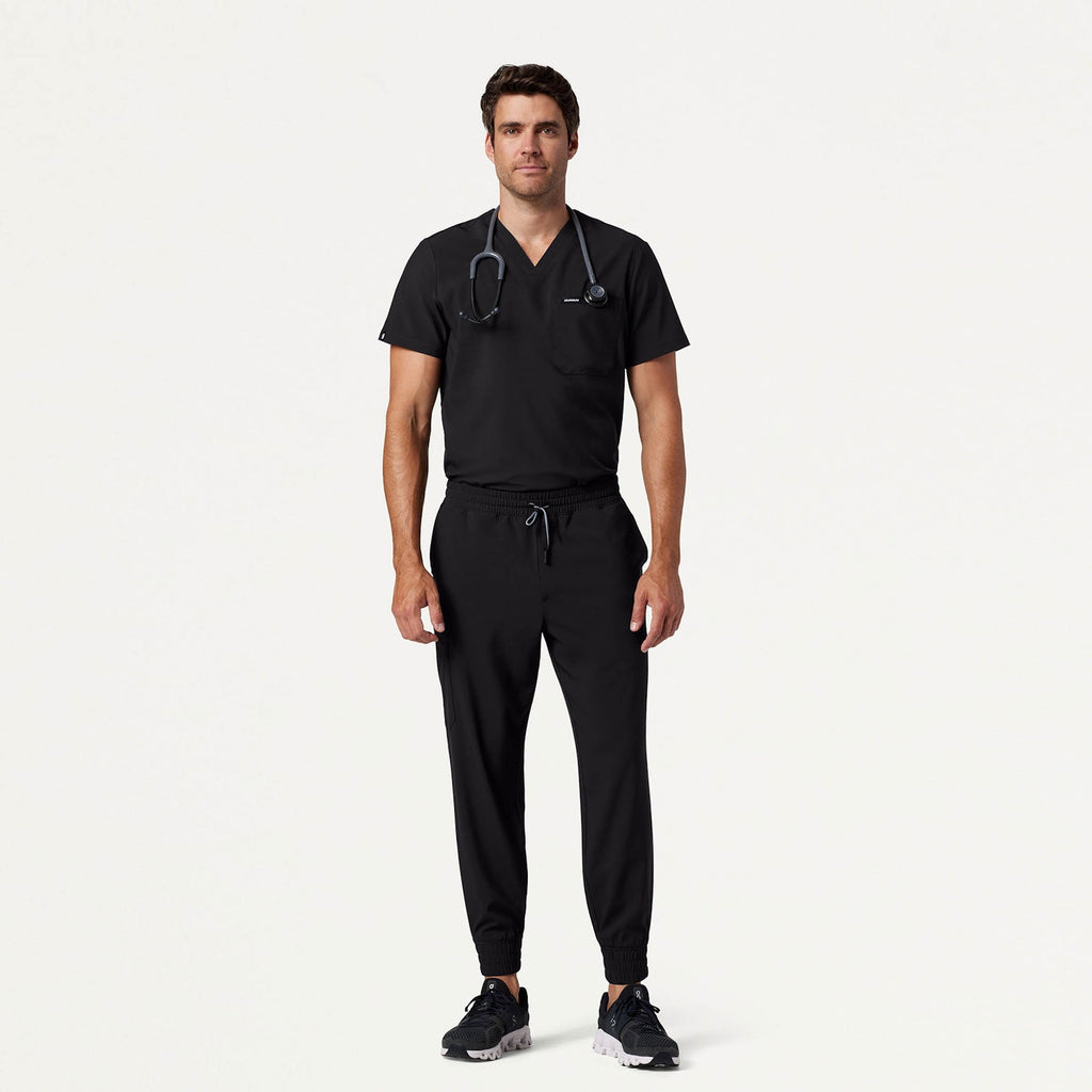 Jaanuu Powell Classic Scrub Jogger Black -  by scrub-supply.com