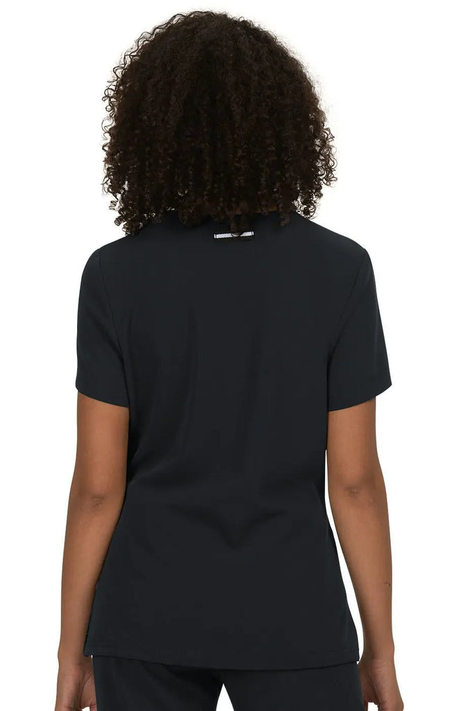 Koi Scrubs Back In Action Solid Scrub Top Black | scrub-supply.com