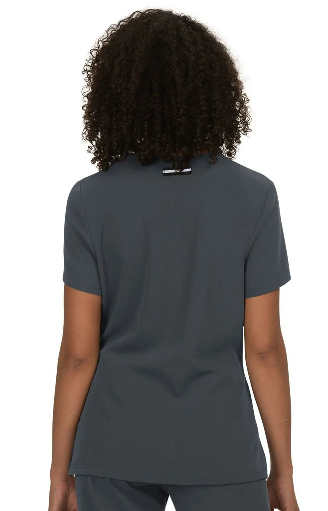 Koi Scrubs Back In Action Solid Scrub Top Charcoal | scrub-supply.com