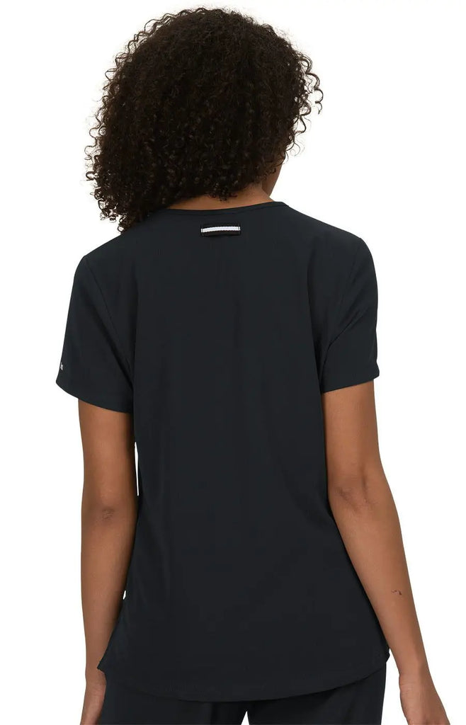 Koi Scrubs Ready To Work Solid Scrub Top Black | scrub-supply.com