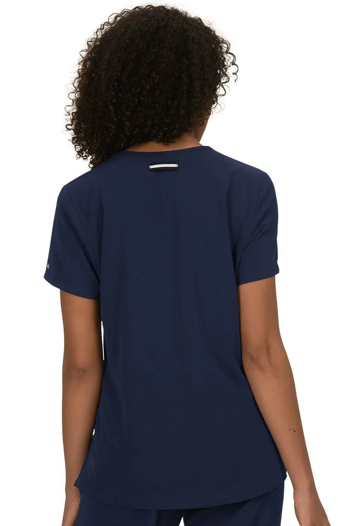 Koi Scrubs Ready To Work Solid Scrub Top Navy | scrub-supply.com