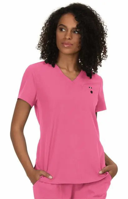 Koi Scrubs Ready To Work Solid Scrub Top Rose | scrub-supply.com