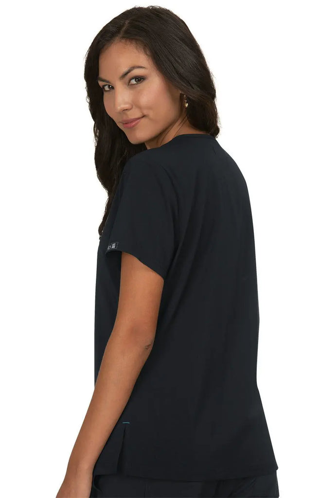 Koi Scrubs Kade Top Black | scrub-supply.com