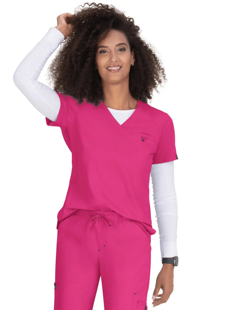 Koi Scrubs Kade Top Flamingo | scrub-supply.com