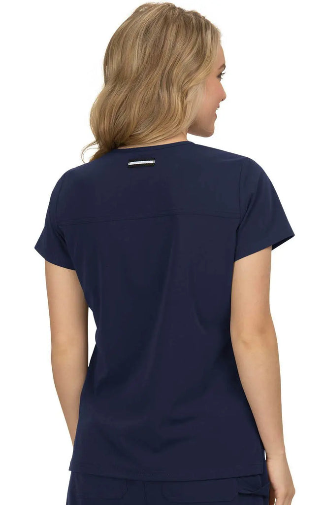 Koi Scrubs Hustle and Heart Top Navy | scrub-supply.com