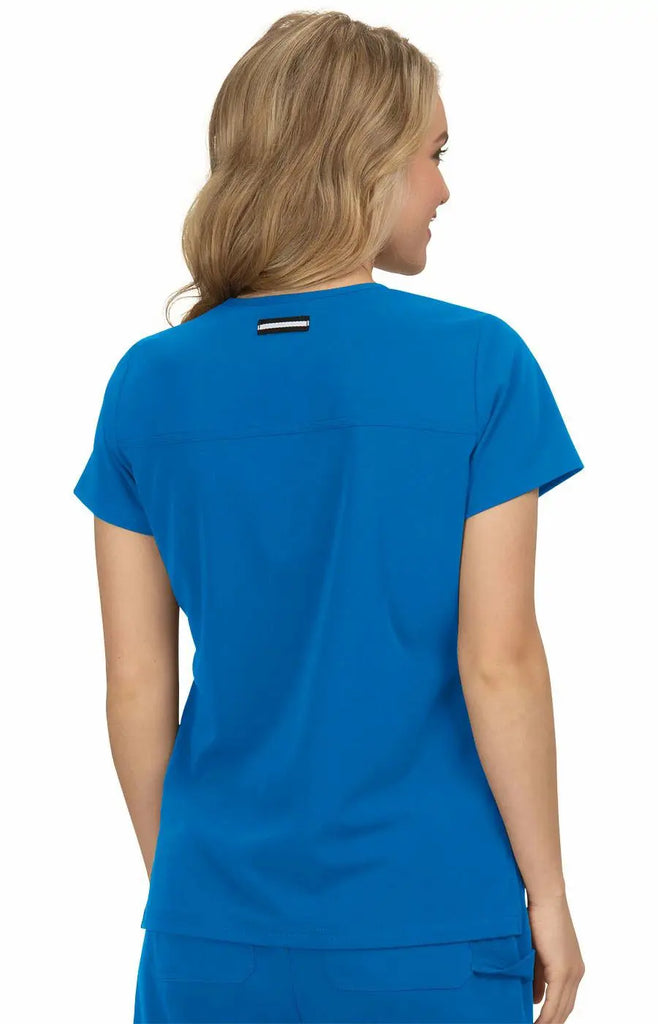 Koi Scrubs Hustle and Heart Top Royal Blue | scrub-supply.com