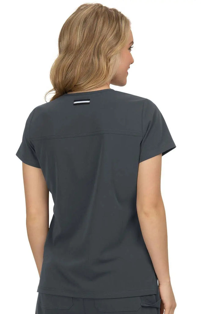 Koi Scrubs Hustle and Heart Top Charcoal | scrub-supply.com