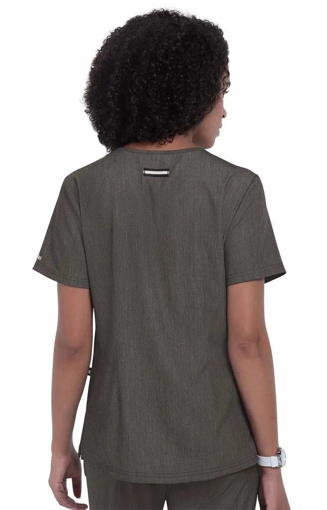 Koi Scrubs All or Nothing Top Heather Grey | scrub-supply.com