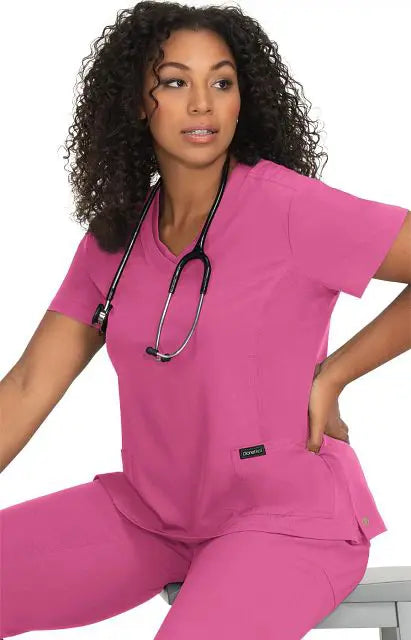 Koi Scrubs Longevity Top Terra Pink | scrub-supply.com