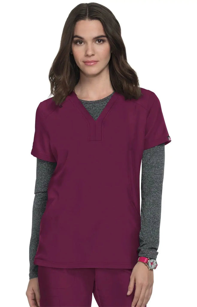 Koi Scrubs Velocity Top Wine | scrub-supply.com