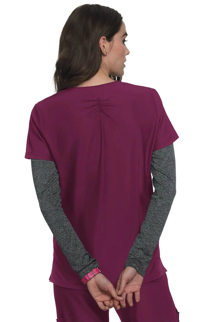 Koi Scrubs Velocity Top Wine | scrub-supply.com