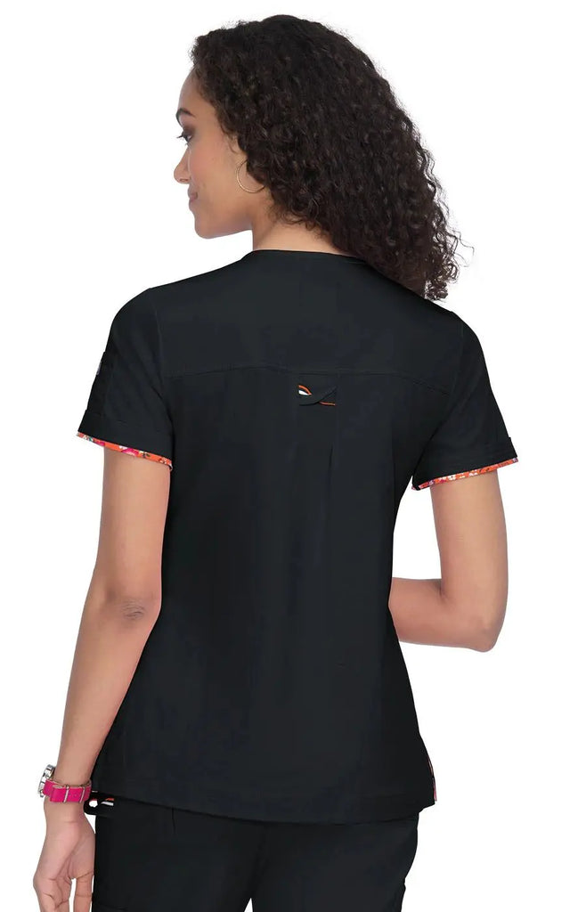 Koi Scrubs Women's Georgia Top Black | scrub-supply.com