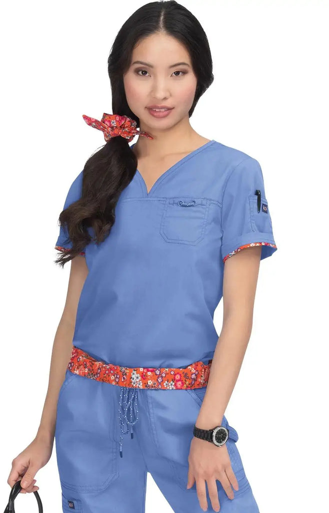 Koi Scrubs Georgia Top True Ceil | scrub-supply.com