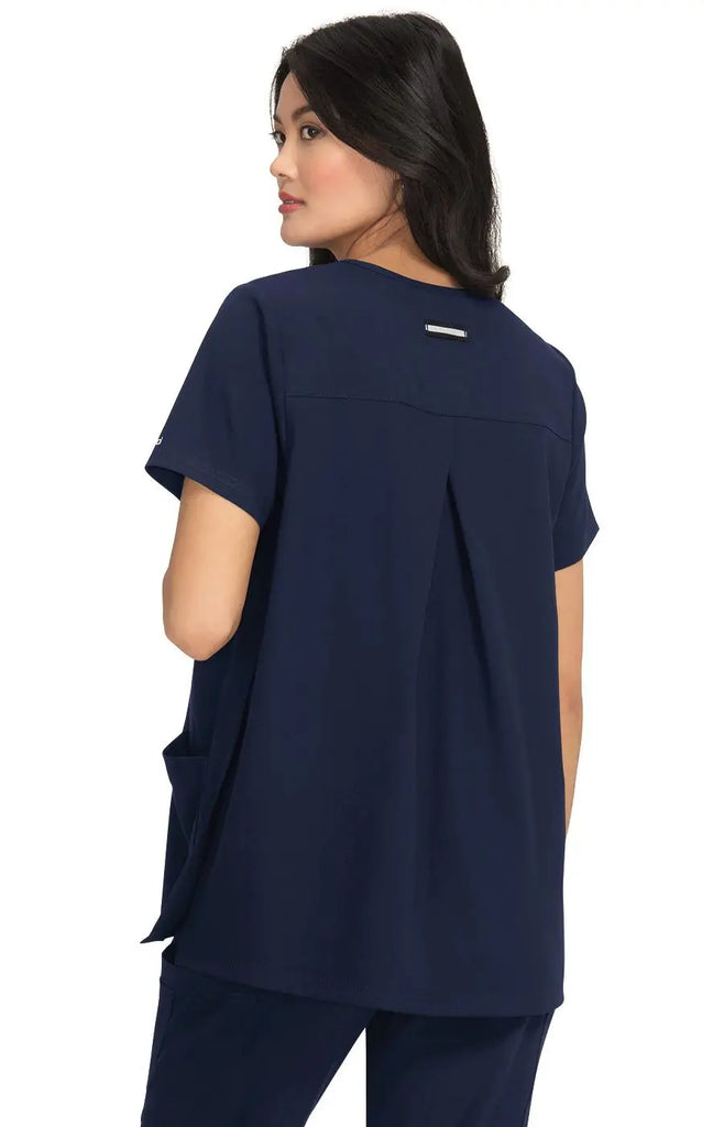 Koi Scrubs Onboard Maternity Top Navy | scrub-supply.com