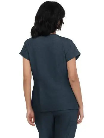 Koi Scrubs Liliana Top Heather Navy | scrub-supply.com