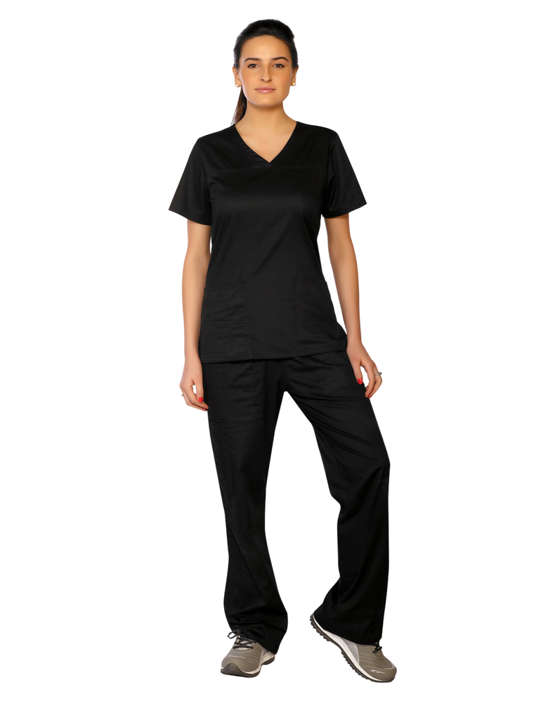 Life Threads Scrubs Women's Contego Cargo Pant Black | scrub-supply.com