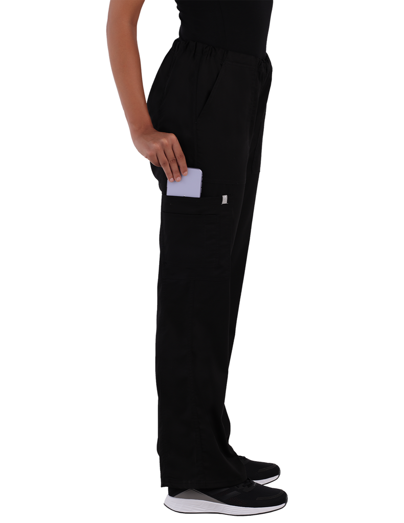 Life Threads Scrubs Women's Contego Cargo Pant Black | scrub-supply.com