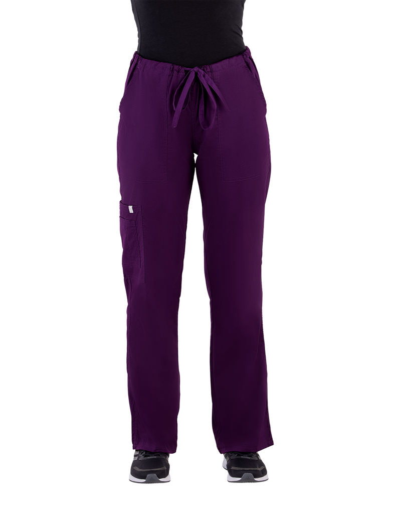 Life Threads Scrubs Women's Contego Cargo Pant Eggplant | scrub-supply.com