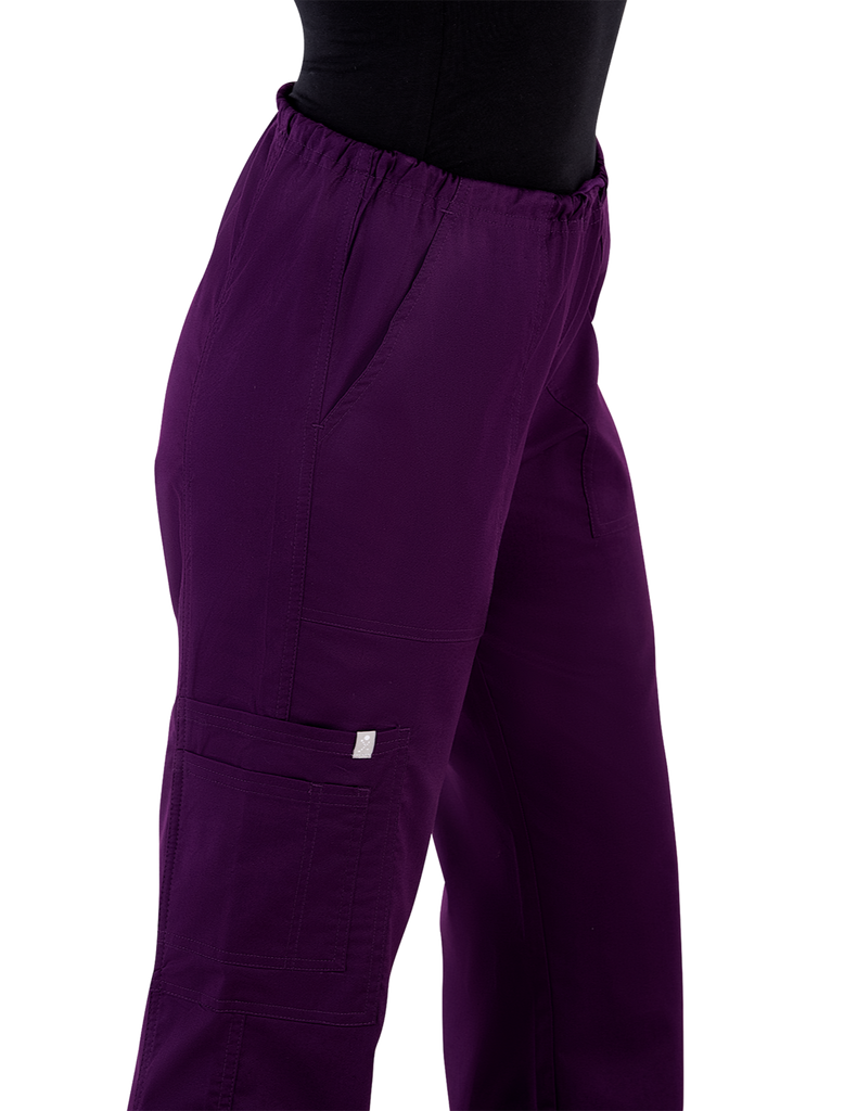 Life Threads Scrubs Women's Contego Cargo Pant Eggplant | scrub-supply.com