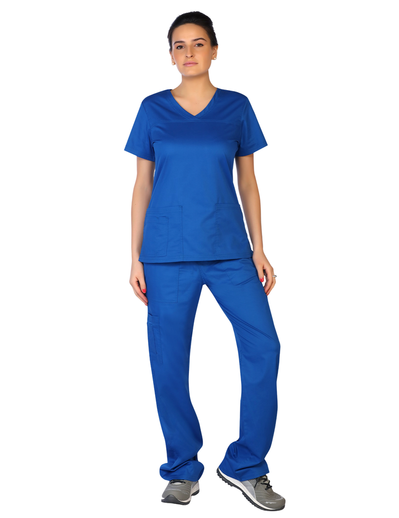 Life Threads Scrubs Women's Contego Cargo Pant Royal Blue | scrub-supply.com