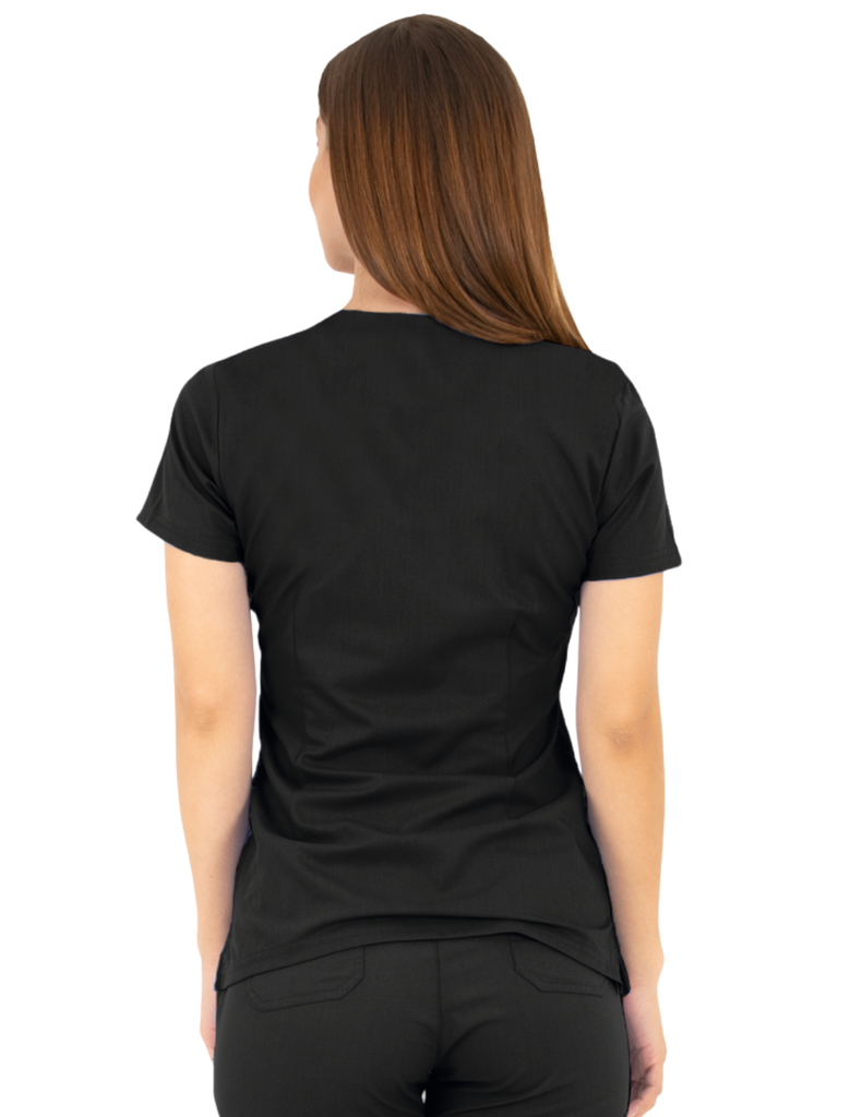 Life Threads Scrubs Women's Ergo 2.0 Utility Top Black | scrub-supply.com