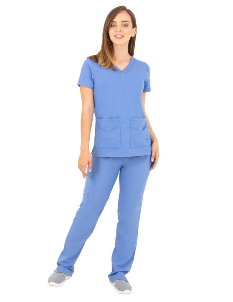 Life Threads Scrubs Women's Ergo 2.0 Utility Pant Ceil Blue | scrub-supply.com