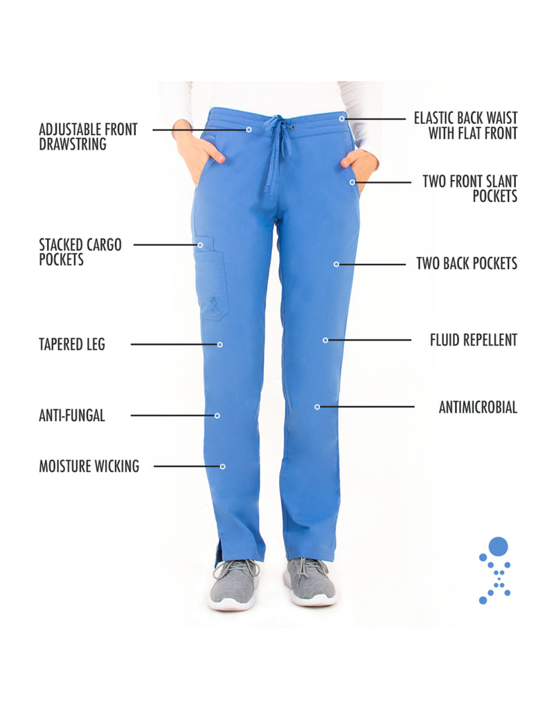 Life Threads Scrubs Women's Ergo 2.0 Utility Pant Ceil Blue | scrub-supply.com