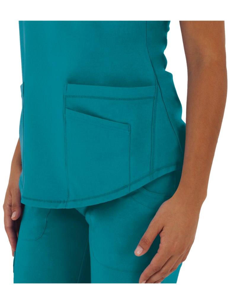 Life Threads Scrubs Women's Active V-Neck Top Teal | scrub-supply.com