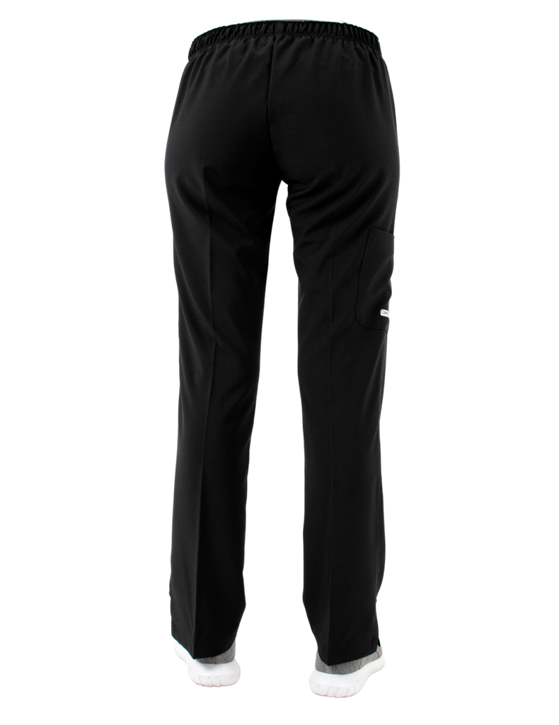 Life Threads Scrubs Women's Active Straight Leg Cargo Pant Black | scrub-supply.com