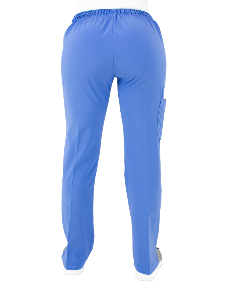 Life Threads Scrubs Women's Active Straight Leg Cargo Pant Ceil Blue | scrub-supply.com