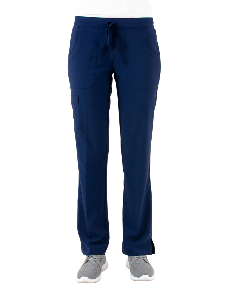 Life Threads Scrubs Women's Active Straight Leg Cargo Pant Navy Blue | scrub-supply.com