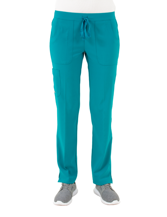 Life Threads Scrubs Women's Active Straight Leg Cargo Pant Teal | scrub-supply.com