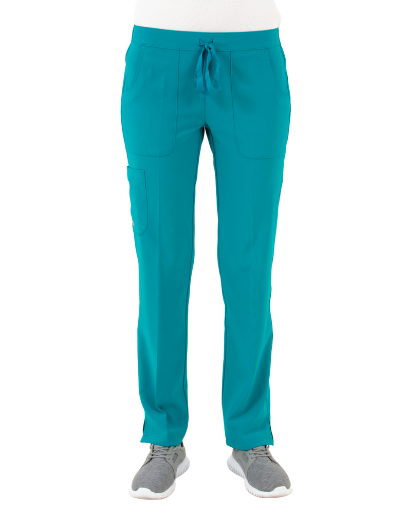 Life Threads Scrubs Women's Active Straight Leg Cargo Pant Teal | scrub-supply.com