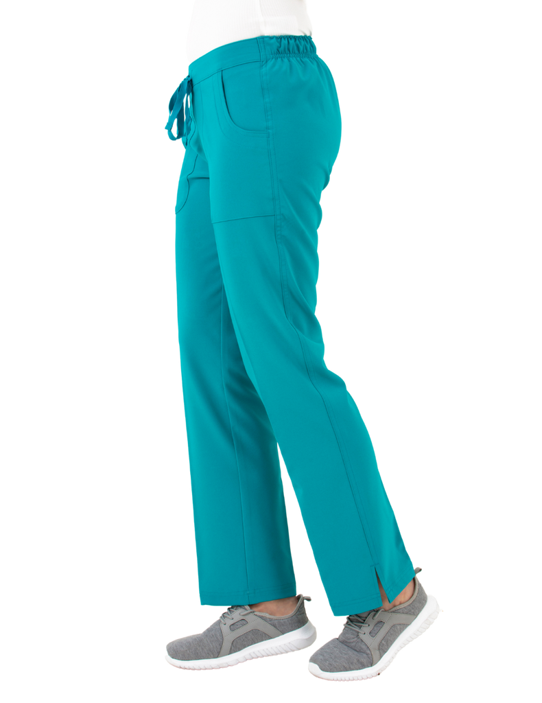 Life Threads Scrubs Women's Active Straight Leg Cargo Pant Teal | scrub-supply.com