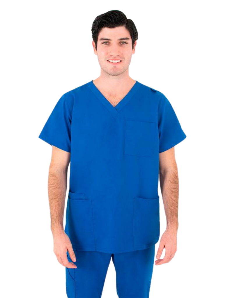 Life Threads Scrubs Men's Ergo 2.0 V-Neck Top Royal Blue | scrub-supply.com