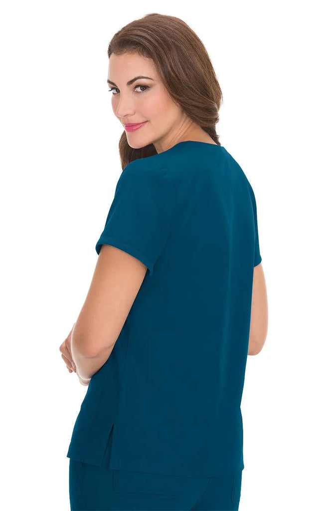 Koi Scrubs Nicole Top Caribbean Blue | scrub-supply.com