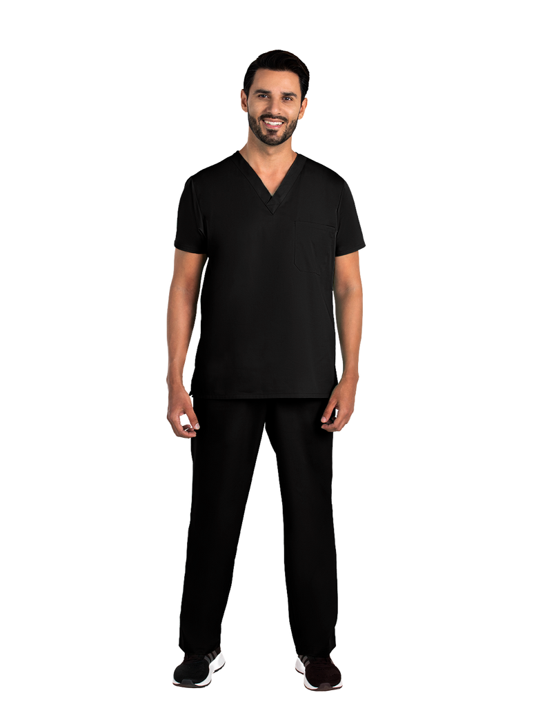 Life Threads Scrubs Men's Classic Top Black | scrub-supply.com