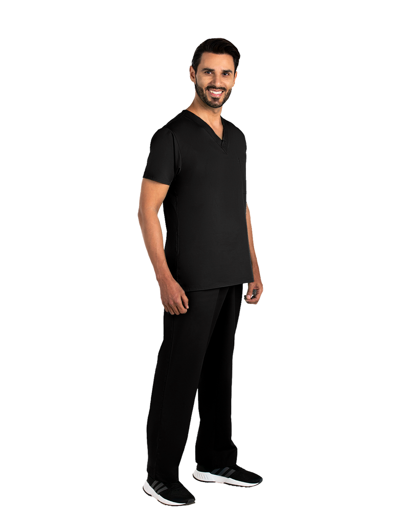 Life Threads Scrubs Men's Classic Top Black | scrub-supply.com