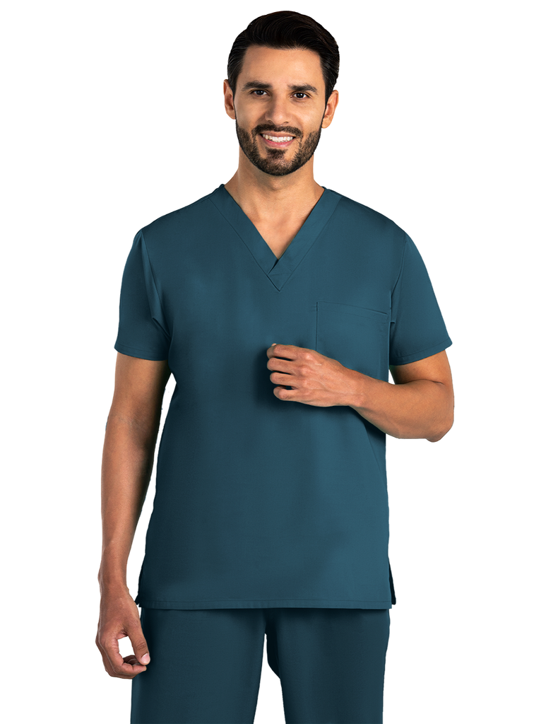 Life Threads Scrubs Men's Classic Top Caribbean Blue | scrub-supply.com