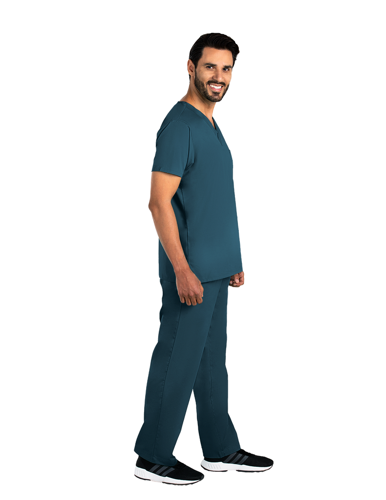 Life Threads Scrubs Men's Classic Top Caribbean Blue | scrub-supply.com